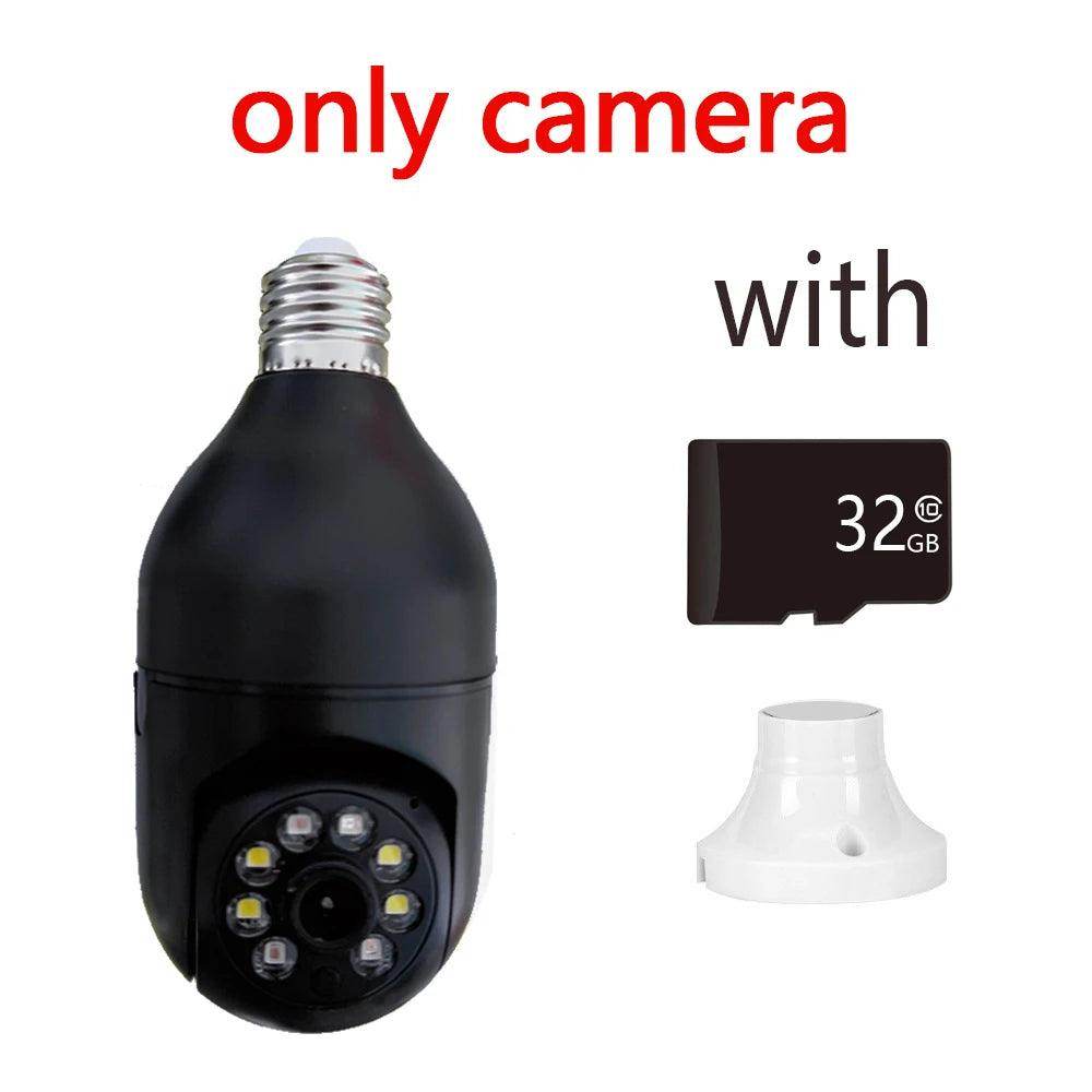 Bulb WiFi Camera E27 Auto Track, Color Night Vision - P12 Hub Europe
