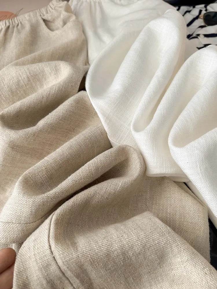 Women's Washed Linen Wide Pants - P12 Hub Europe