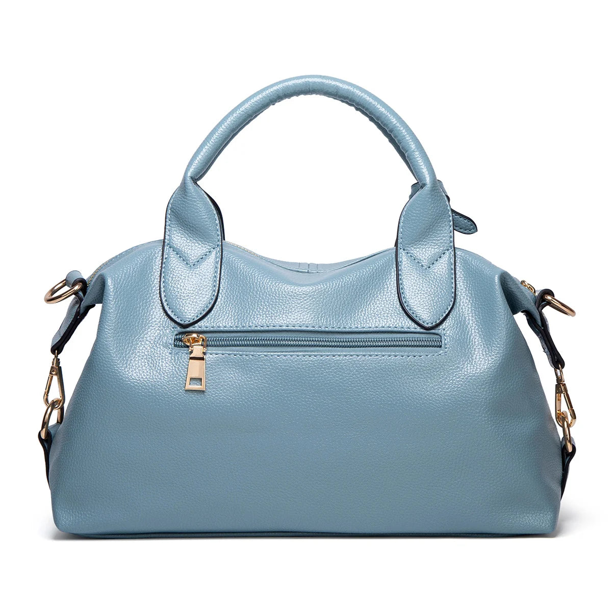 Women's Fashion and Elegant Large Capacity Oil Wax Leather Tote, Convenient Solid Artificial Leather Boston Crossbody Bag, Zipper Lock Anti-theft Commuter Bag, Double Handle Design, Adjustable Shoulder Strap, Professional Wom