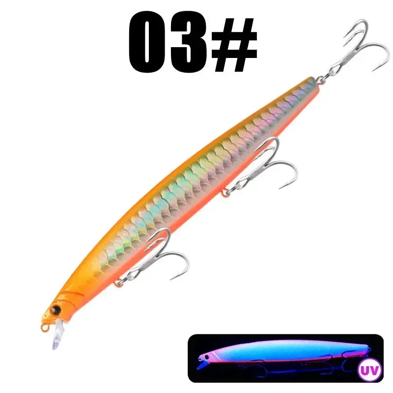 GREENSPIDER 16cm 33g New Long Casting Minnow Baits Floating Sea Fishing Lures Wobble Artificial Hard Baits Jerkbait Minnow