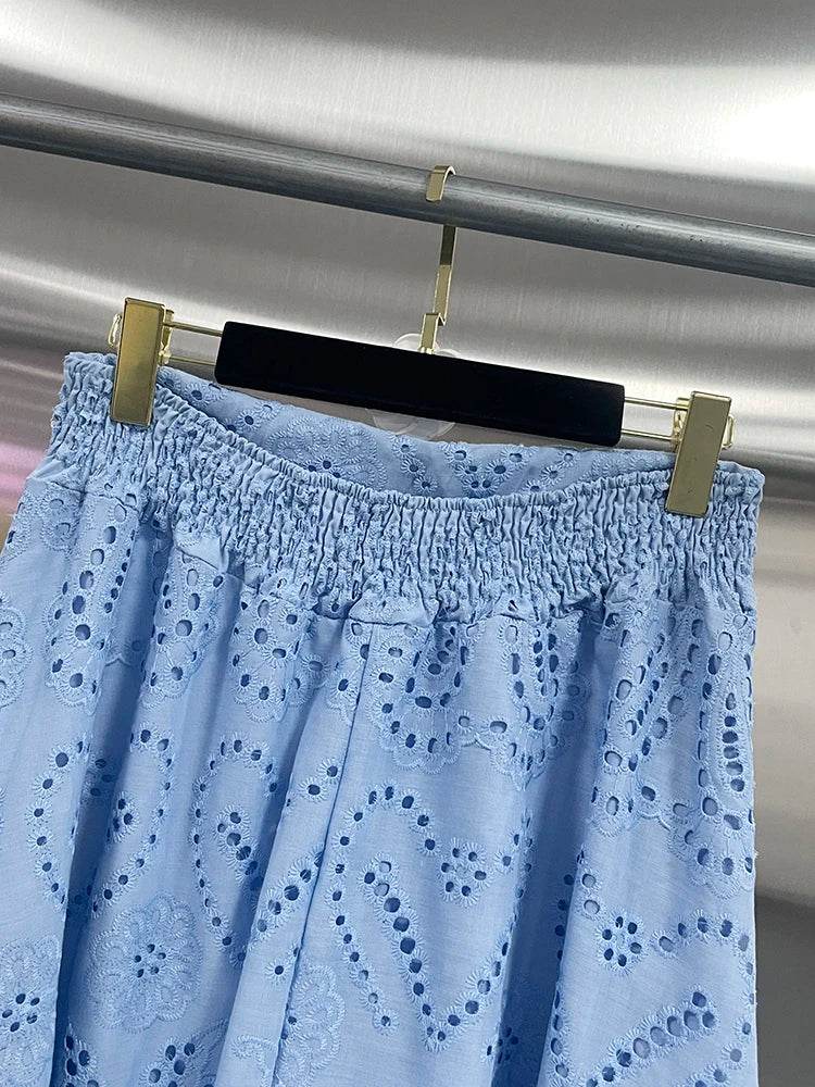 Embroidery Hollow Skirt Set - P12 Hub Europe