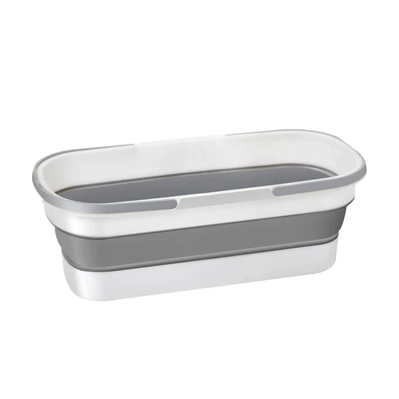 Portable Silicone Bucket, Used for Household Large Mop Bucket Rectangular Thickened Plastic Folding Car Washing Bucket, Water St