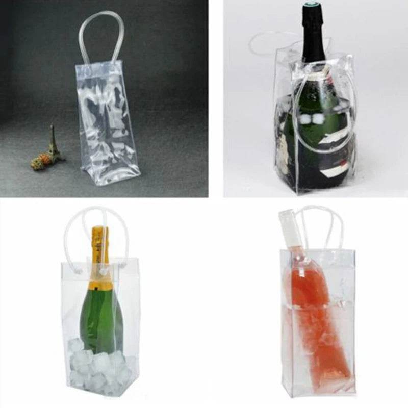 Ice Bag Wine Beer Champagne Bucket Drink Bottle Cooler Chiller Foldable Carrier PVC Ice Wine Bag Picnic Ice Wine Utensils - P12 Hub Europe