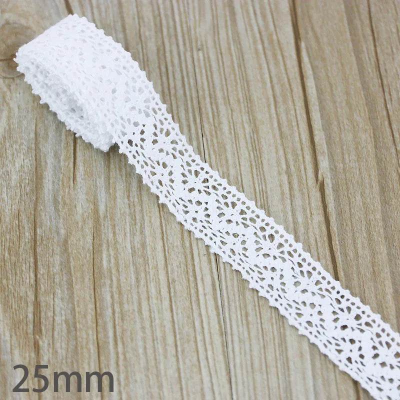 (5Meter/roll) White Beige Cotton Embroidered Lace Net Ribbons Fabric Trim DIY Sewing Handmade Craft Materials - P12 Hub Europe