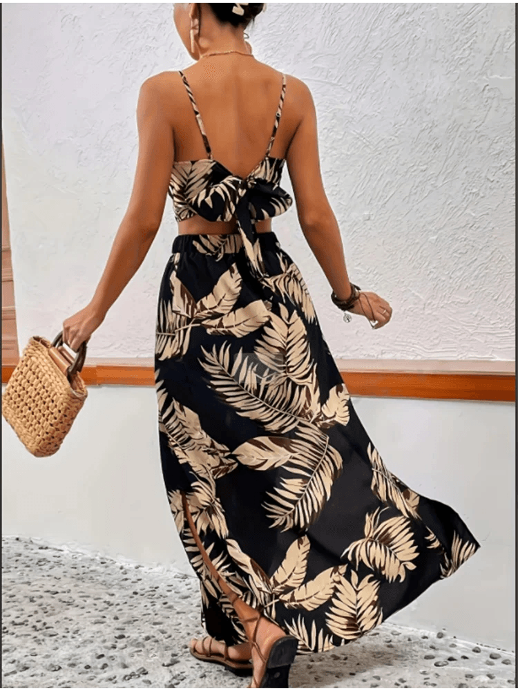 Women Printed Slit Skirt Set - P12 Hub Europe