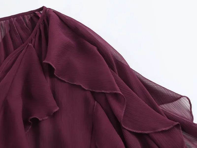 Women's Ruffle Blouse - P12 Hub Europe