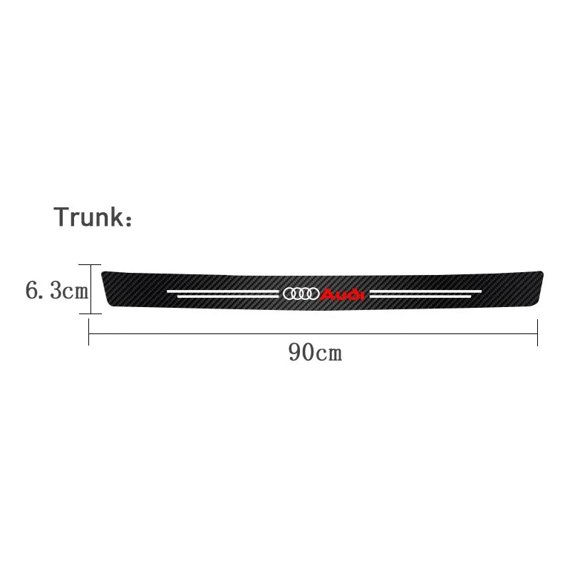 1/4/5Pcs Car Door Sill Scuff Plate Decor Carbon Fiber Stickers For Audi Sline A3 A1 A4 B8 B7 A6 C7 A5 A7 A8 B9 B6 C6 Q2 Q3 Q5 Q7