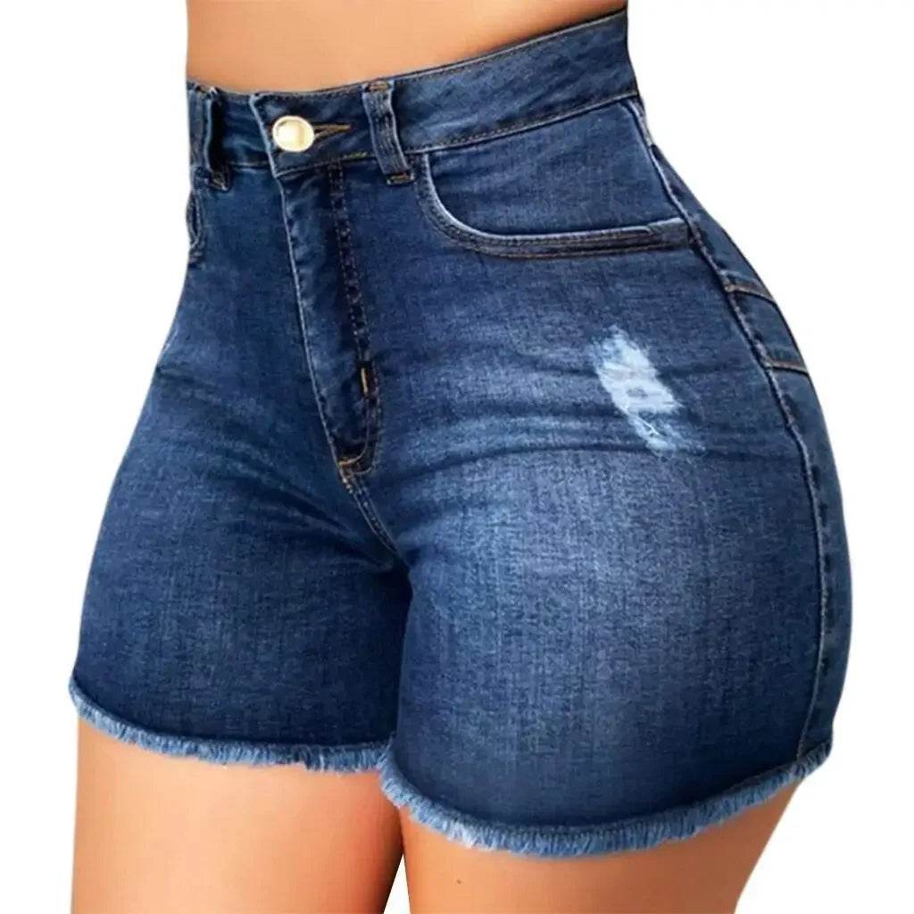Women's Distressed Denim Shorts - P12 Hub Europe