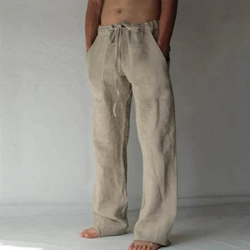 Men's Loose Linen Pants - P12 Hub Europe