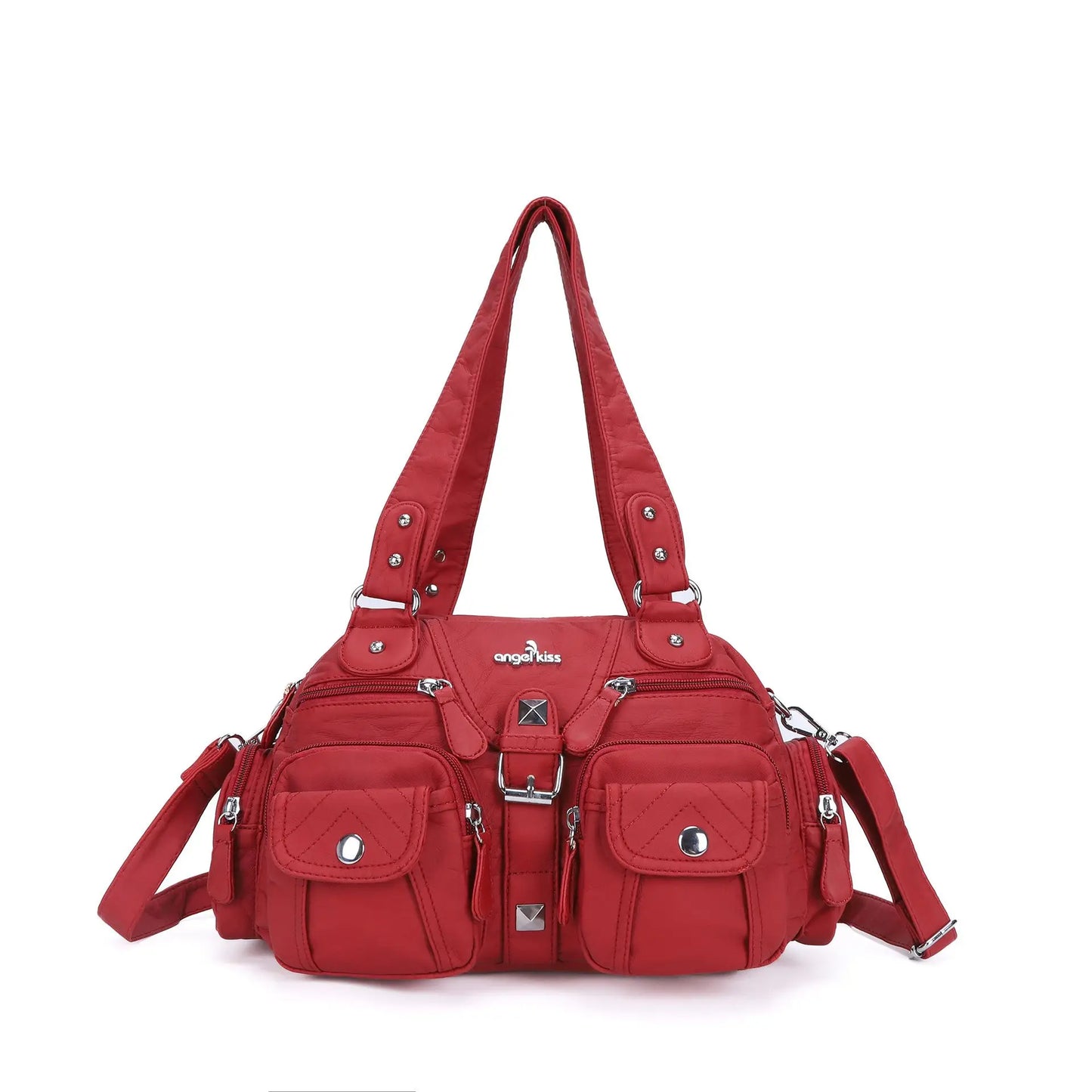 Angelkiss Women Handbags Satchel Top-handle Handbag PU Shoulder Bag Dumpling Pack Give Gifts Shoulder Bags Phone Money Pack
