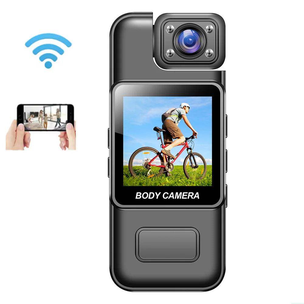 Mini Body Camera 4K WiFi 180° Rotating Lens, Night Vision - P12 Hub Europe