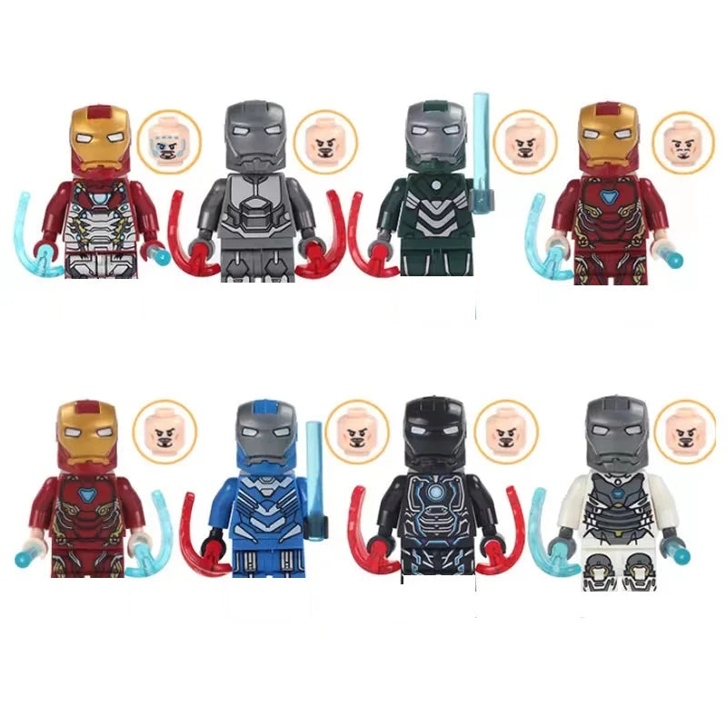 8-30 pieces of Marvel superhero Spider Man, Iron Man, Thanos mini assembled building blocks, DIY toys, children's birthday gifts
