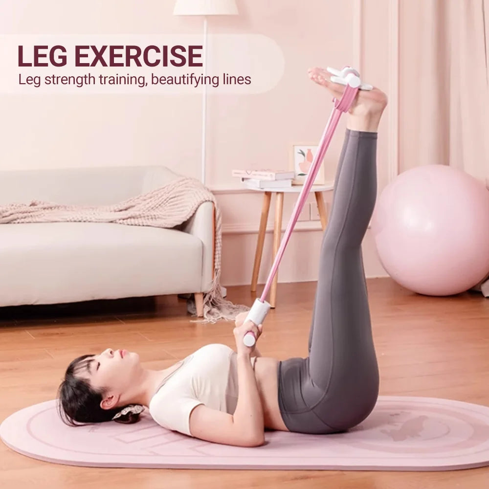 Foot Pedal Puller With Timer Voice Prompt For Women Ab Workout Back Stretching Yoga Sit-Up Assistant Home Gym Fitness Gear