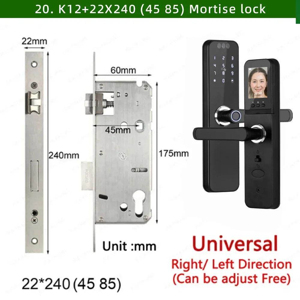 WiFi 3D Face Lock Camera, Screen, Fingerprint, 35-55mm - P12 Hub Europe