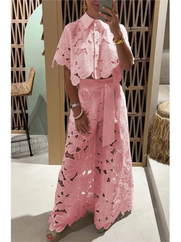 Spring Hollow Wide-Leg Suit - P12 Hub Europe