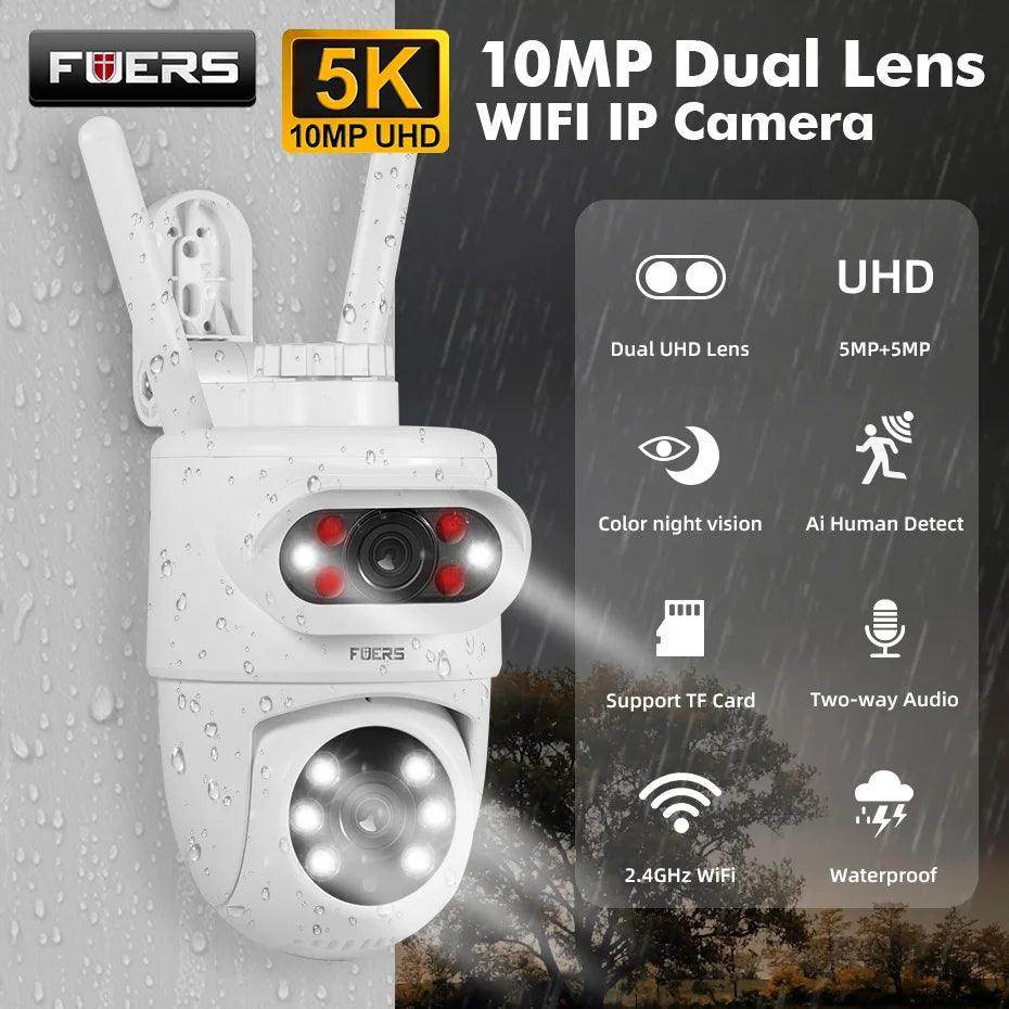 Outdoor Camera 5K Dual Lens Security Auto Track - P12 Hub Europe