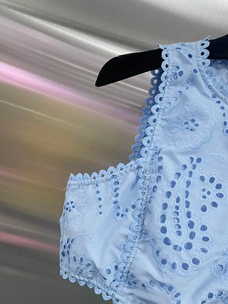 Embroidery Hollow Skirt Set - P12 Hub Europe