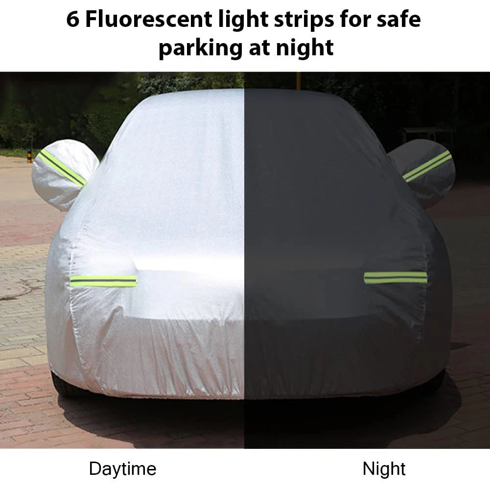 Car Cover Outdoor Indoor for All Season Windproof/Dustproof/Scratch Resistant Outdoor UV Protection Fits SUV Sedan Hatchback