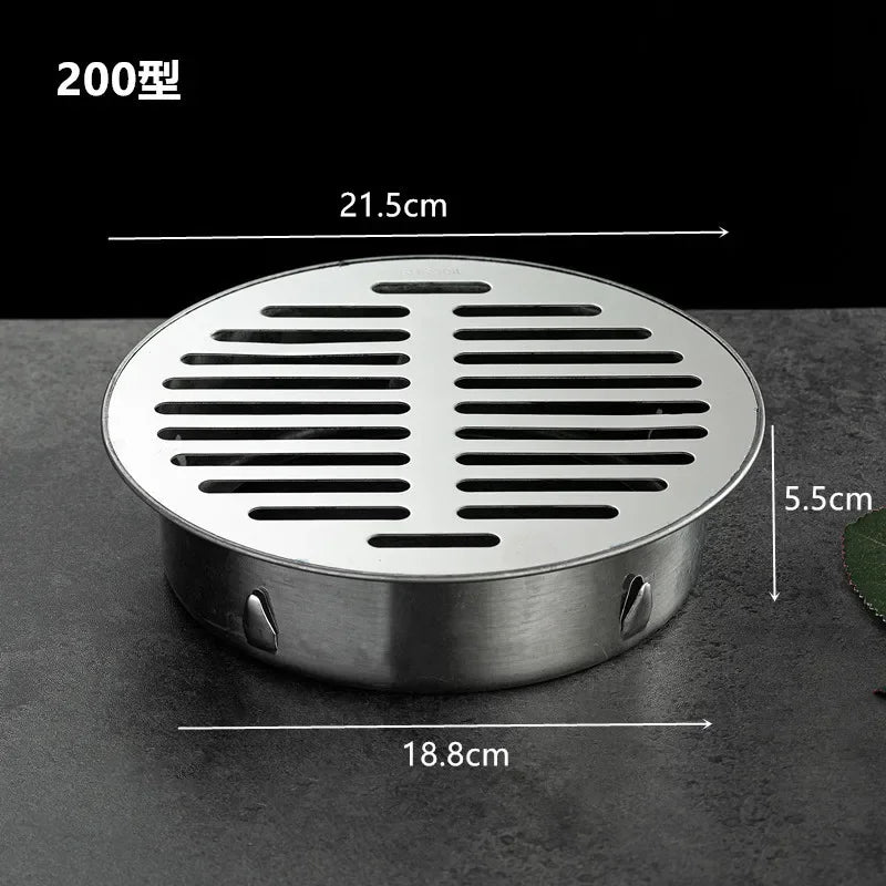 Balcony Drainage Roof Round Floor Drain Cover Rain Pipe Cap Stainless Steel Hair Waste Collector For Kitchen Bathroom Parts