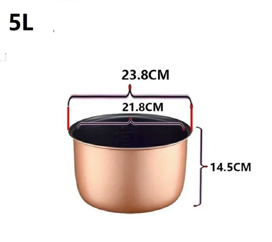 2L 3L 4L 5L latest technology gold rice cooker pot aluminum alloy tank for intelligent rice cookers bowl tank