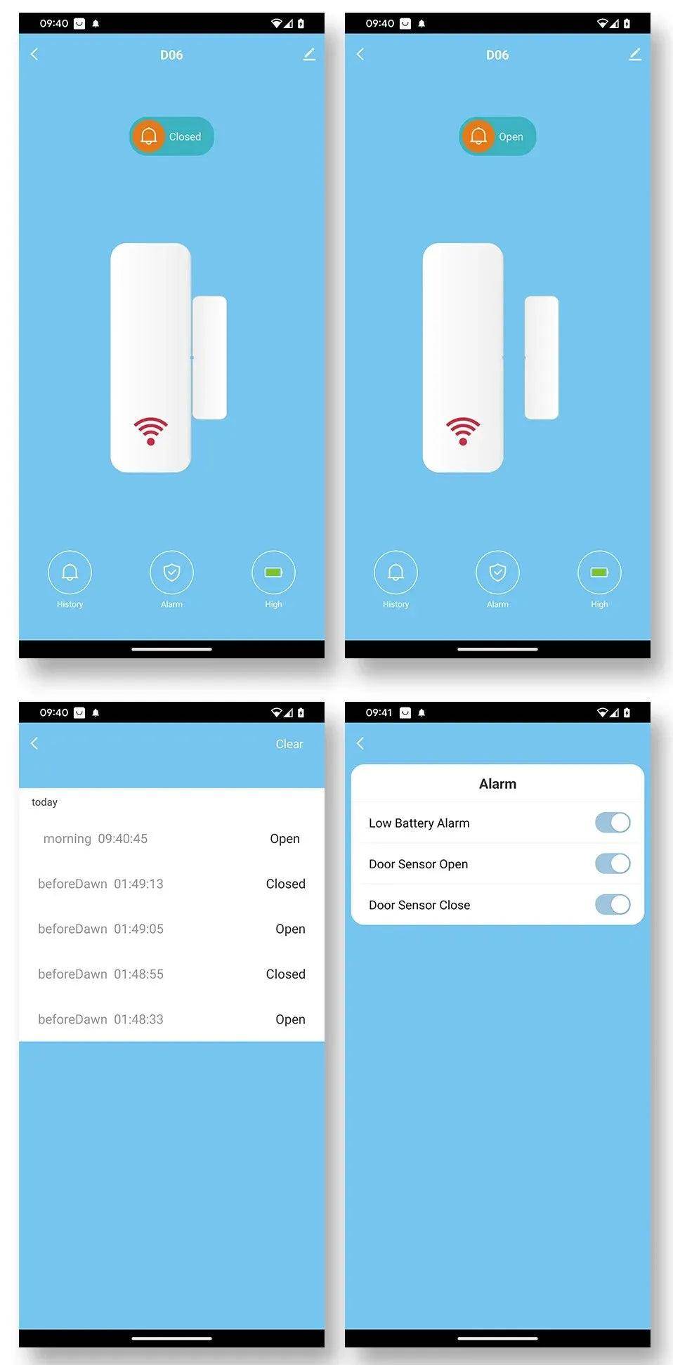 Sensor Door Tuya WiFi Contact Smart - P12 Hub Europe