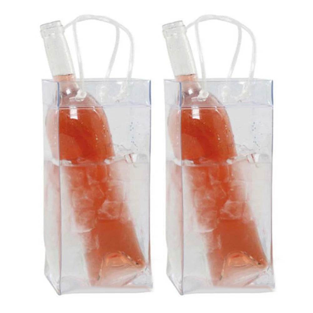 Ice Bag Wine Beer Champagne Bucket Drink Bottle Cooler Chiller Foldable Carrier PVC Ice Wine Bag Picnic Ice Wine Utensils - P12 Hub Europe