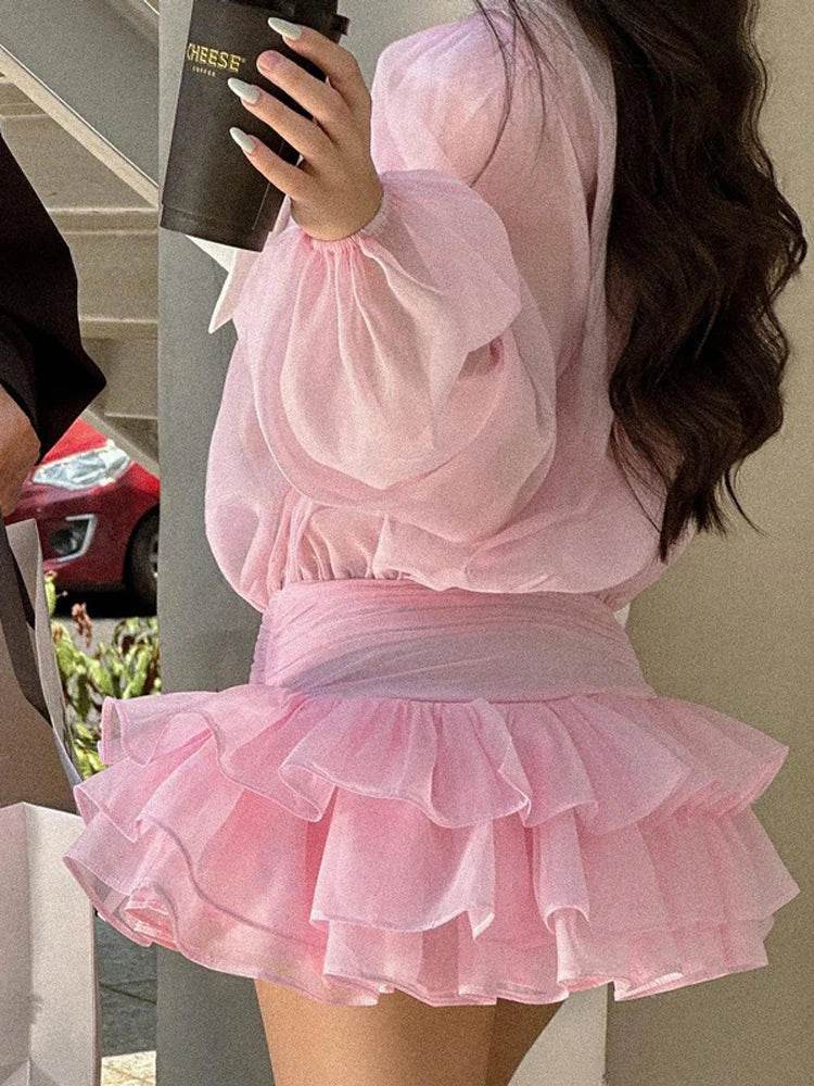 White Ruffled Nightclub Mini Dress - P12 Hub Europe