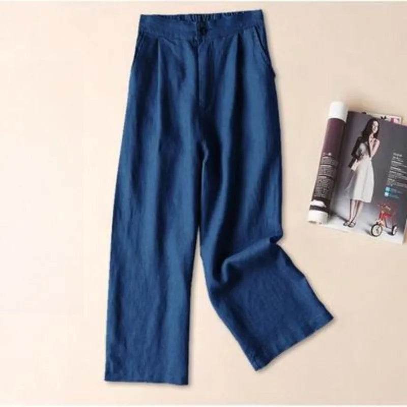 Women's Wide-Leg Linen Pants - P12 Hub Europe