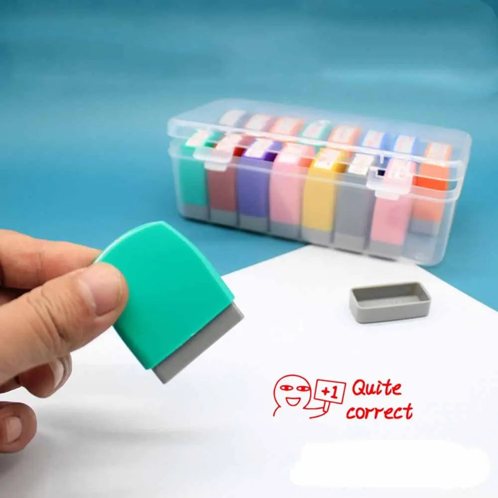 Kids Seal Photosensitive Chapter Children Toy Stamps Cartoon Stamps Reward Seal Encouragement Teaching stamp Commentary Stamp