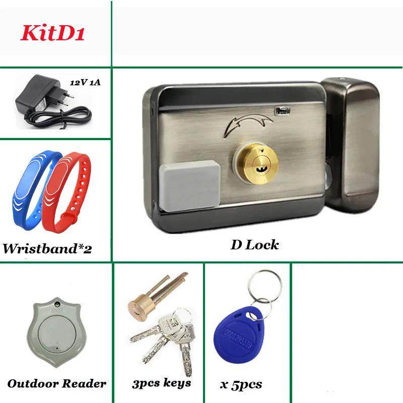 Electric Rim Lock 12V RFID Wristband, eWeLink WiFi, Remote - P12 Hub Europe