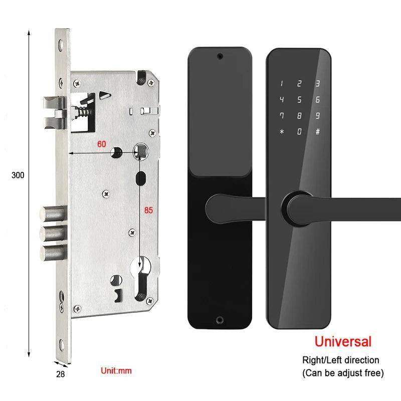 Smart Door Lock | Keypad, Card, Key, Bluetooth, 35-60mm - P12 Hub Europe