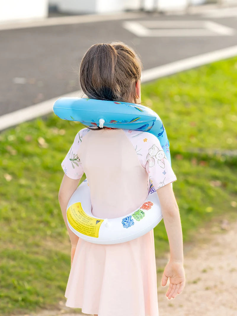 Baby Pool Float Inflatable Swimming Ring Vest Child Water Play Equipment Safety Buckle Dual Airbags Swimming Jacket for Kids 2-6