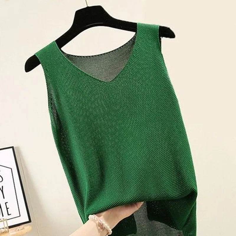 Women's Summer Sleeveless Knit Blouse - P12 Hub Europe