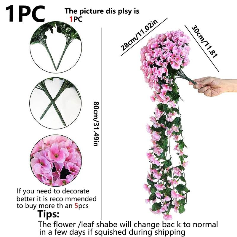 Artificial Flower Silk Violet Wall Hanging Wedding Scene Decor Home Potting Outdoor Garden Party Festival parts diy gift Hotsale - P12 Hub Europe