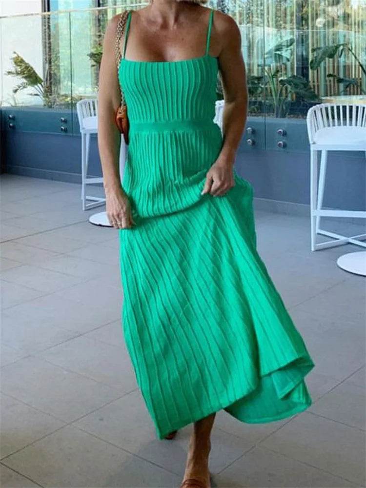 Tossy Backless Ribbed Maxi Dress - Summer Style - P12 Hub Europe