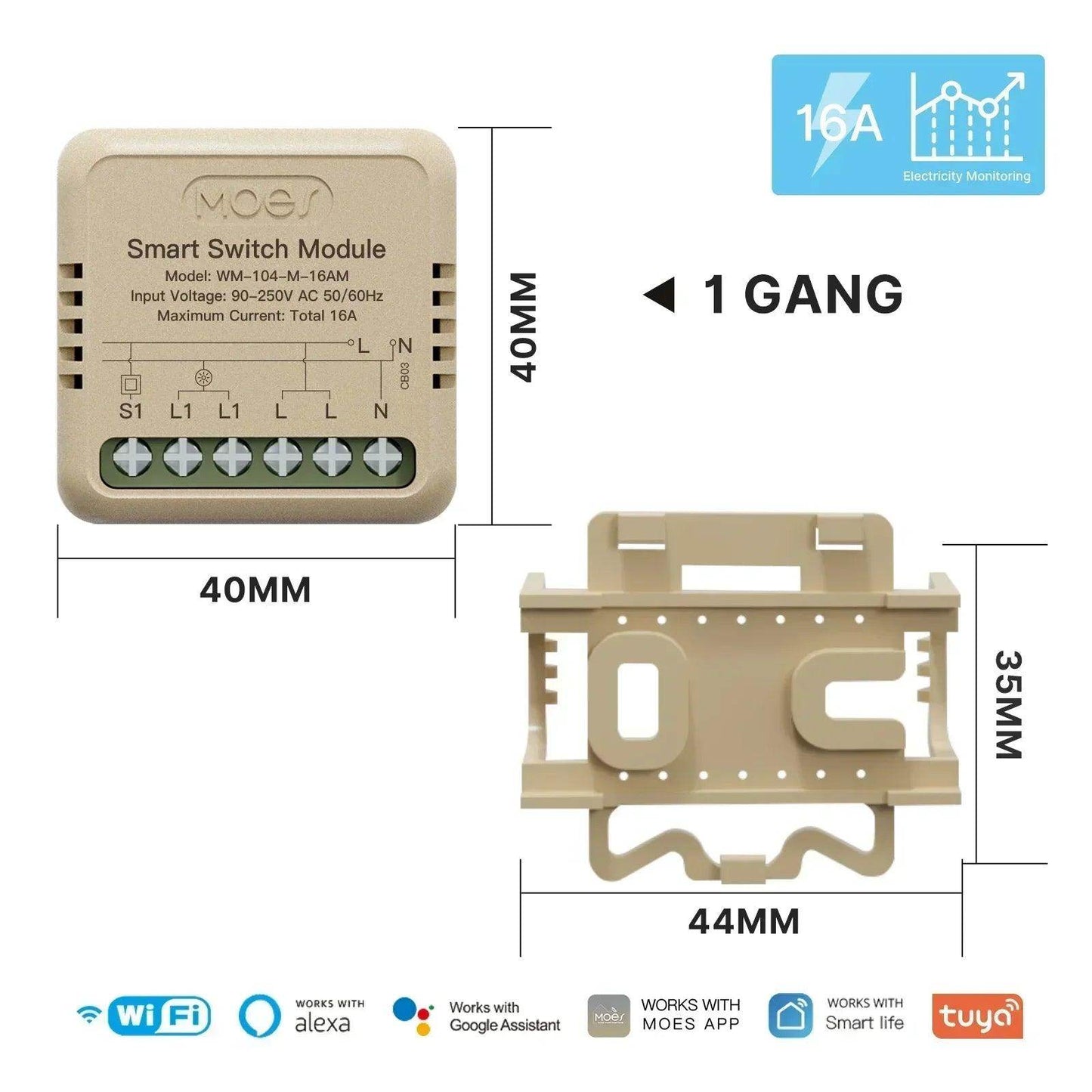 Mini Smart Switch WiF Zigbee Works with Alexa and Google - P12 Hub Europe