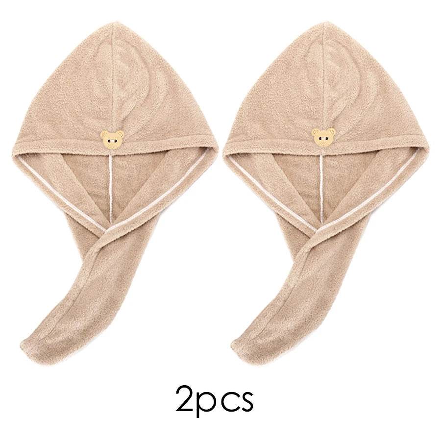 Quick-dry Hair Towel Women Hair Drying Hat Cap Hat Bath Hat Microfiber Solid Towel Cap Super Absorption Turban Hair Dry Cap - P12 Hub Europe