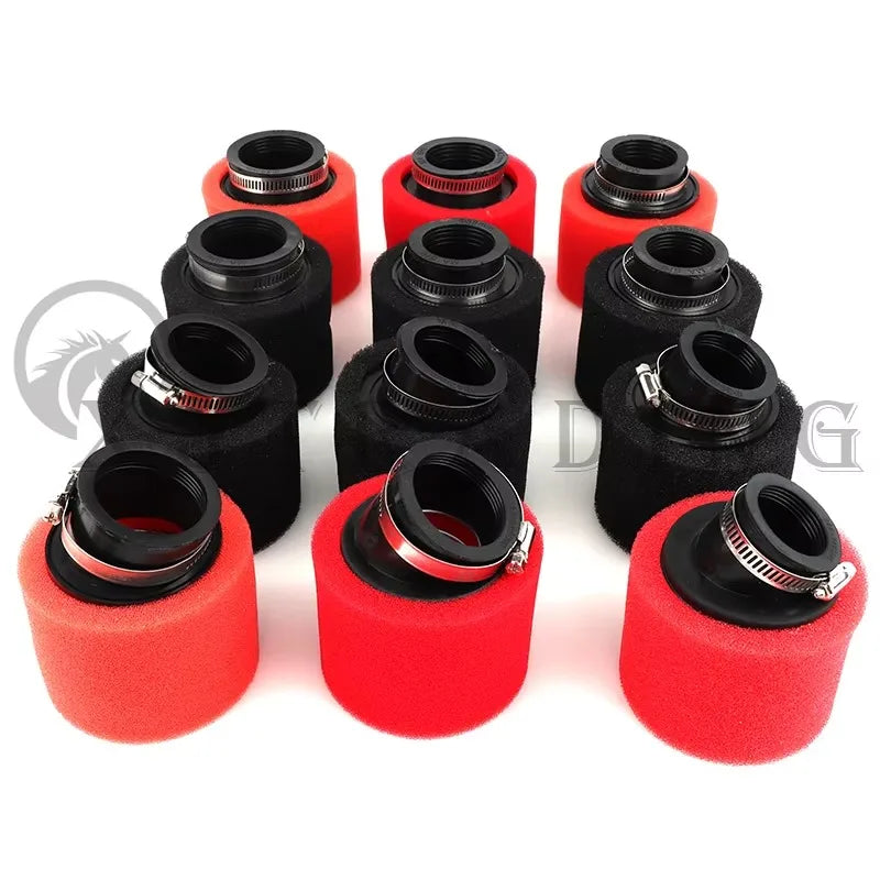 Foam Air Filter 35mm 38mm 42mm 45mm 48mm 50mm 60mm Sponge Cleaner Moped Scooter Dirt Pit Bike Motorcycle Black and Red