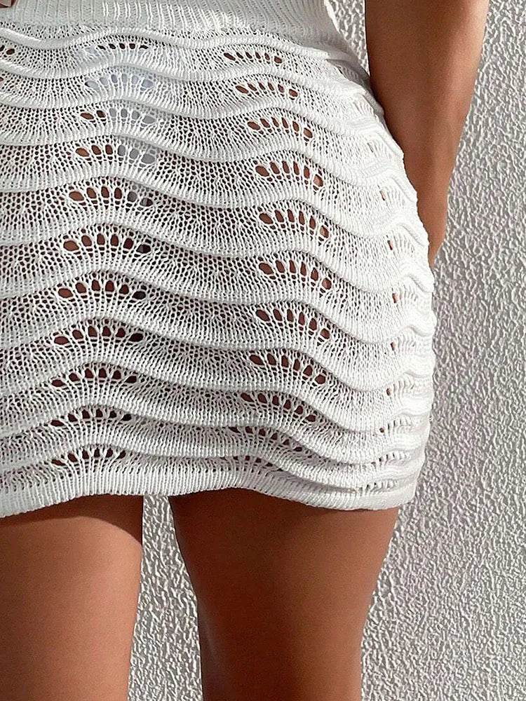 Beach Hollow Knit Short Skirt - P12 Hub Europe