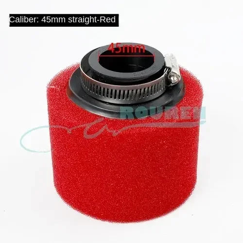 35mm 38mm 42mm 45mm 48mm 50mm 60MM Elbow Neck Foam Air Filter Sponge Cleaner Scooter Dirt Bike Motorcycle RED Kayo BSE