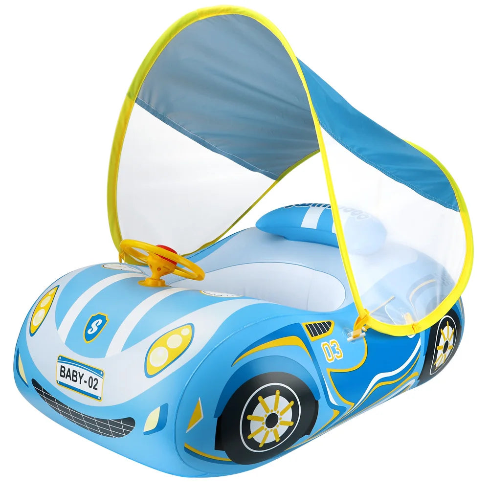 New Cool Car Kids Swimming Seat Float Ring Inflatable Infant Floating For Summer Kids Swim Boat Circle Toddler Bathing Water Toy