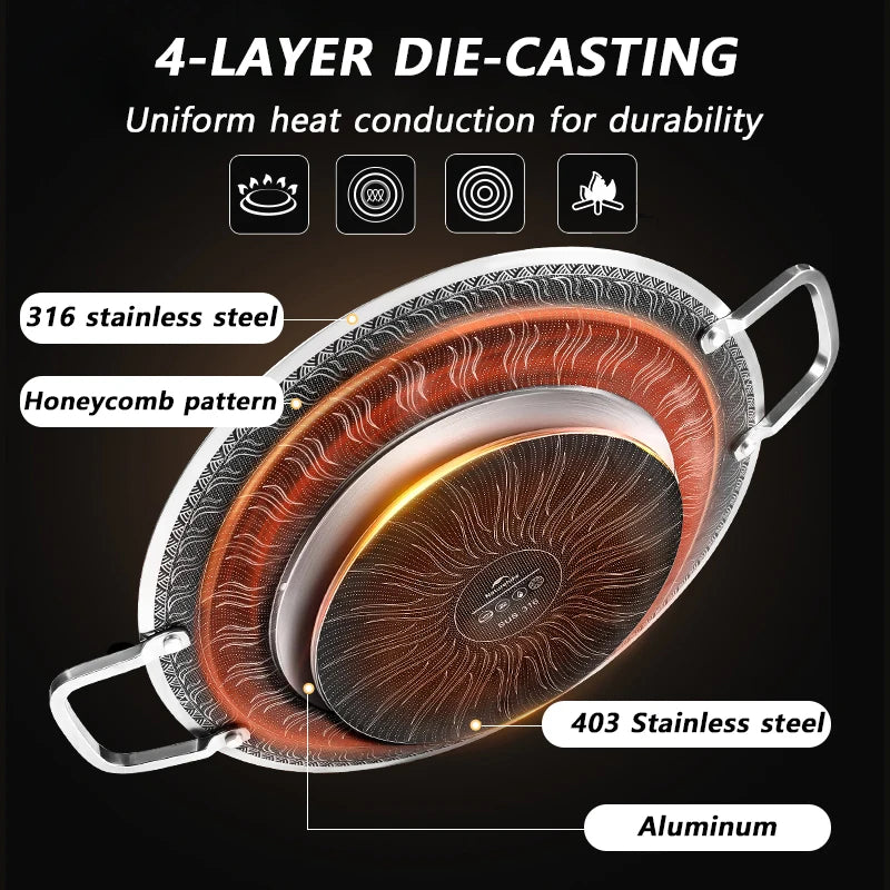 Naturehike BBQ Cooking Grill Pan Camping Picnic Non Stick Round Griddle Pan Folding Frying Pan Outdoor Dinner Barbecue Plate