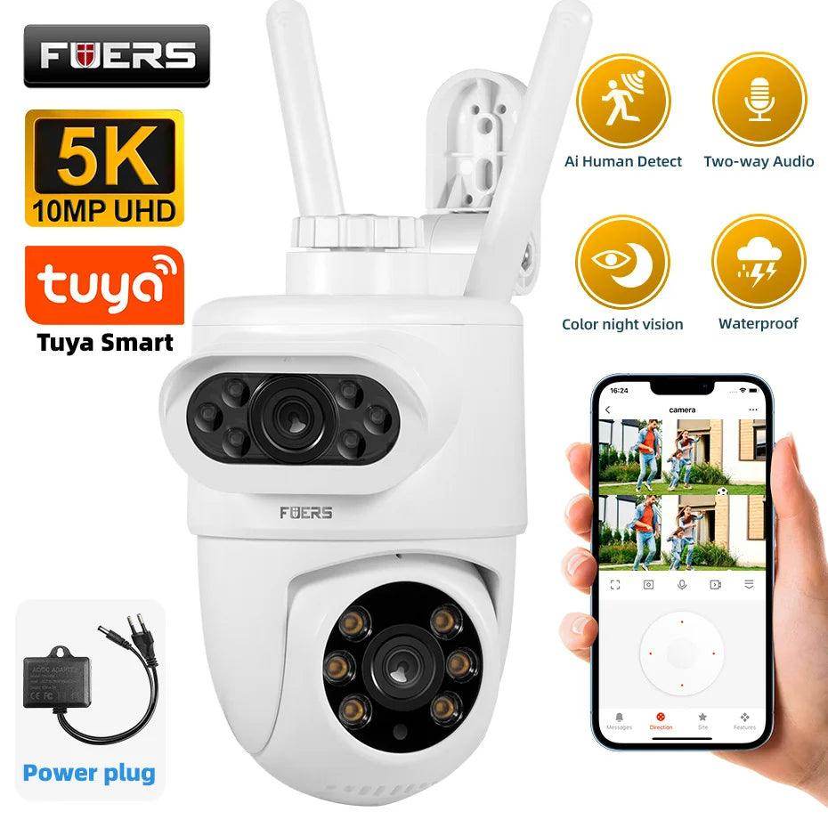 Outdoor Camera 5K Dual Lens Security Auto Track - P12 Hub Europe