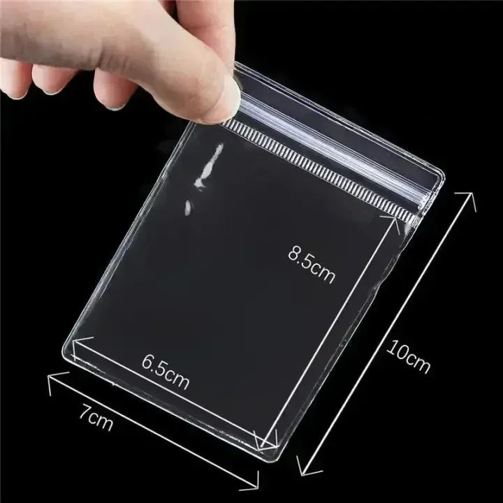 100/10Pcs PVC Jewelry Package Bags Thicken Self Sealing Pouches Anti-Oxidation Earring Necklace Clear Organizer Bag Reusable