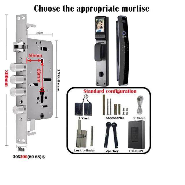 3D Face Lock w/ Camera & SIM | WiFi, Fingerprint, Card, NFC, IP66 - P12 Hub Europe