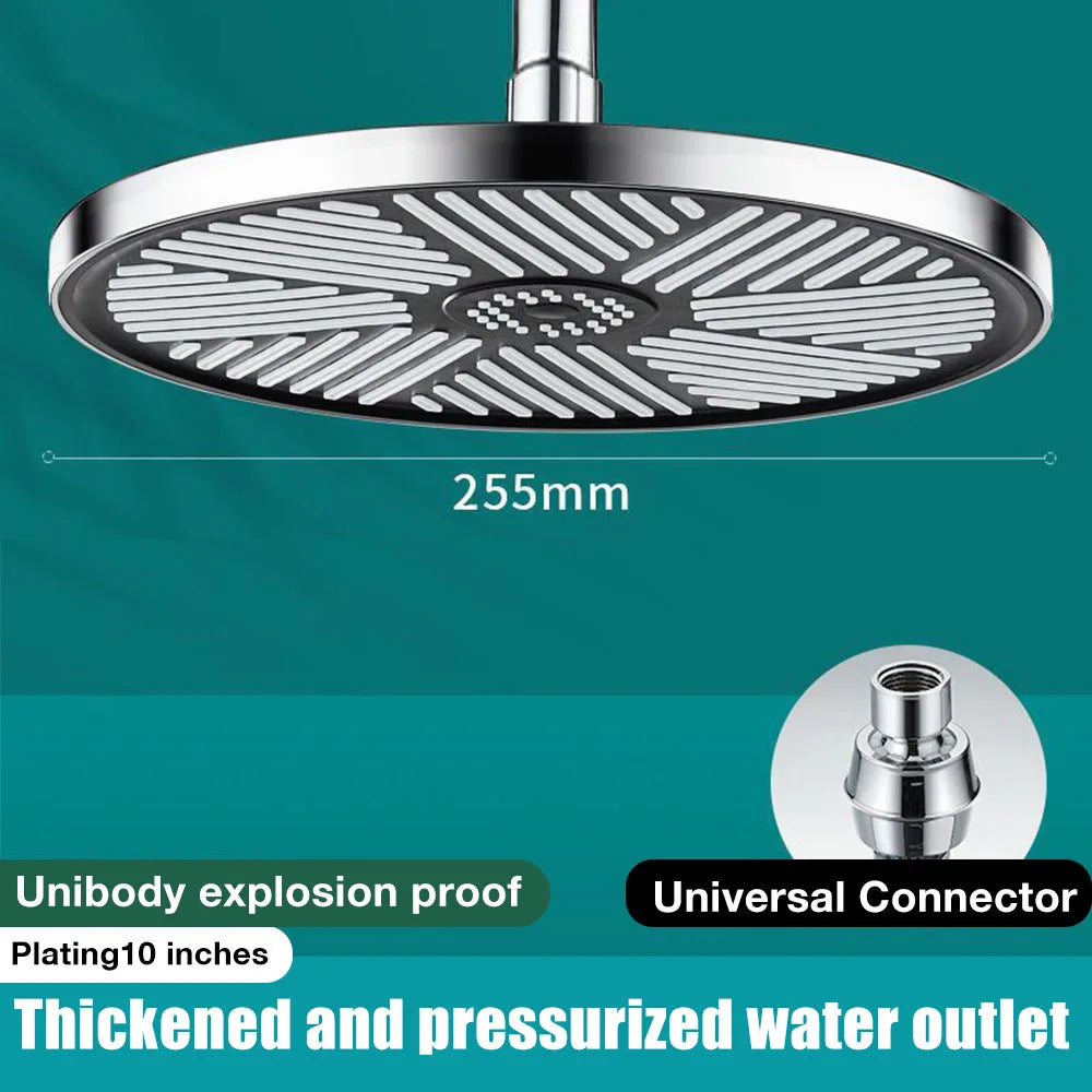10inch Big Panel Rainfall Shower Head,High Pressure Shower Head,Water Saving,Top Rain Shower Faucet Bathroom Accessories