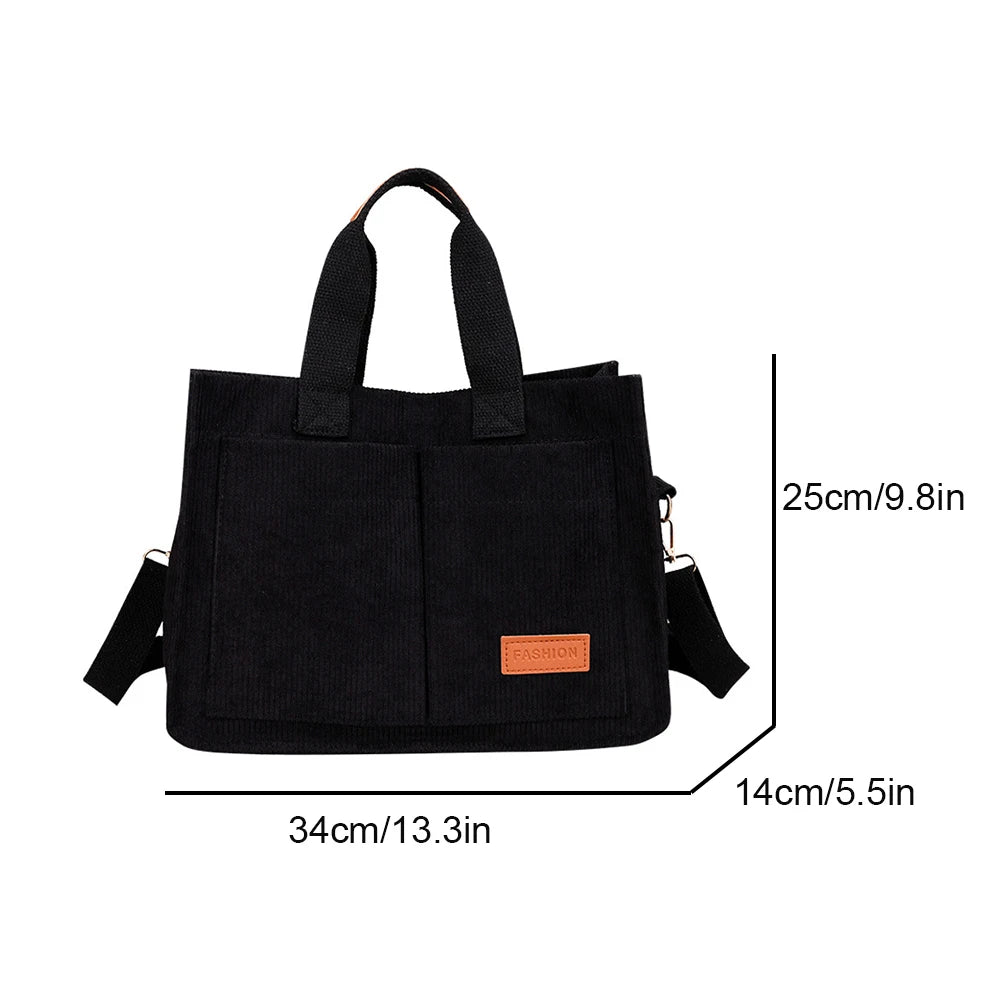 Ladies' handbag, large capacity new fashionable canvas shoulder bag, crossbody bag, commuting bag zwq
