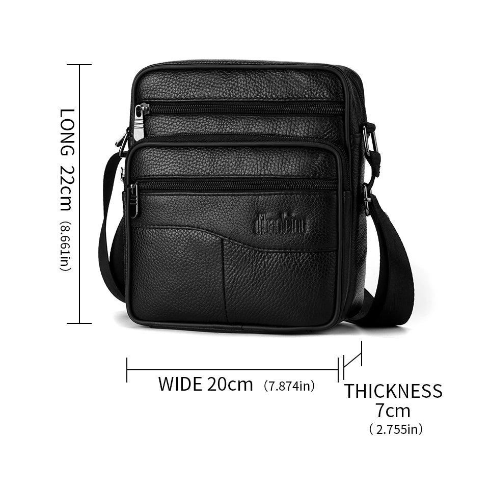 Men's Large size Genuine Leather Shoulder Bags High quality Tote Fashion Business Man Crossbody Messenger Bag Leather Bags