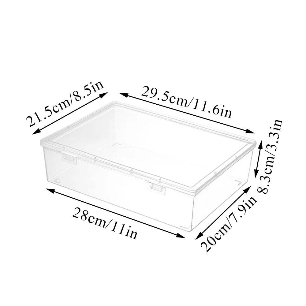 Plastic Document Organizer Organized Clear Square Shape Storage Box Organizing Box Transparent Desktop Document Storage Case - P12 Hub Europe