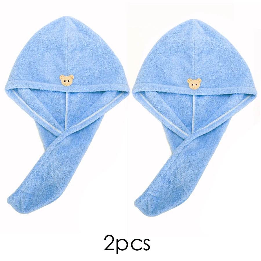 Quick-dry Hair Towel Women Hair Drying Hat Cap Hat Bath Hat Microfiber Solid Towel Cap Super Absorption Turban Hair Dry Cap - P12 Hub Europe